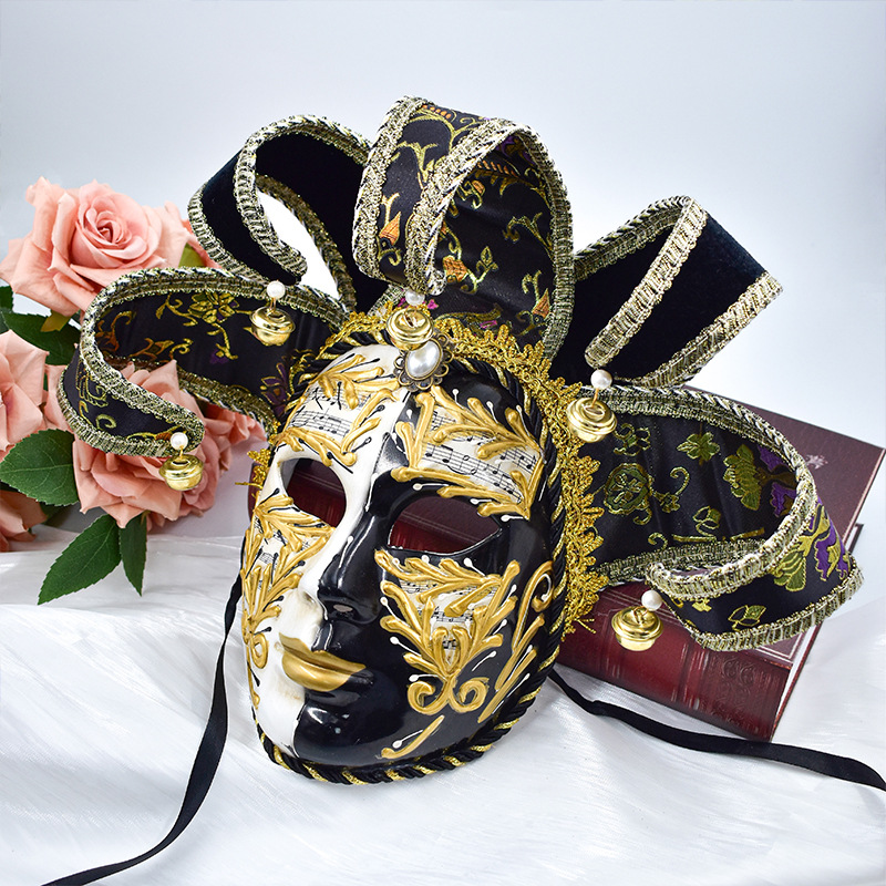 Máscaras venecianas de alta calidad de mujer en relieve retro party show props de baile