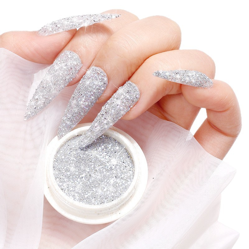 2022 nuevo en línea celebridad sueño diamante polvo uñas micro diamante flash reflectante disco Alta Luz cristal polvo de uñas polvo