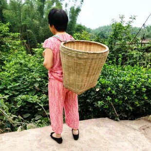 竹背篓精编竹编家用四川背篼买菜竹筐成人可做舞蹈道具装饰-阿里巴巴