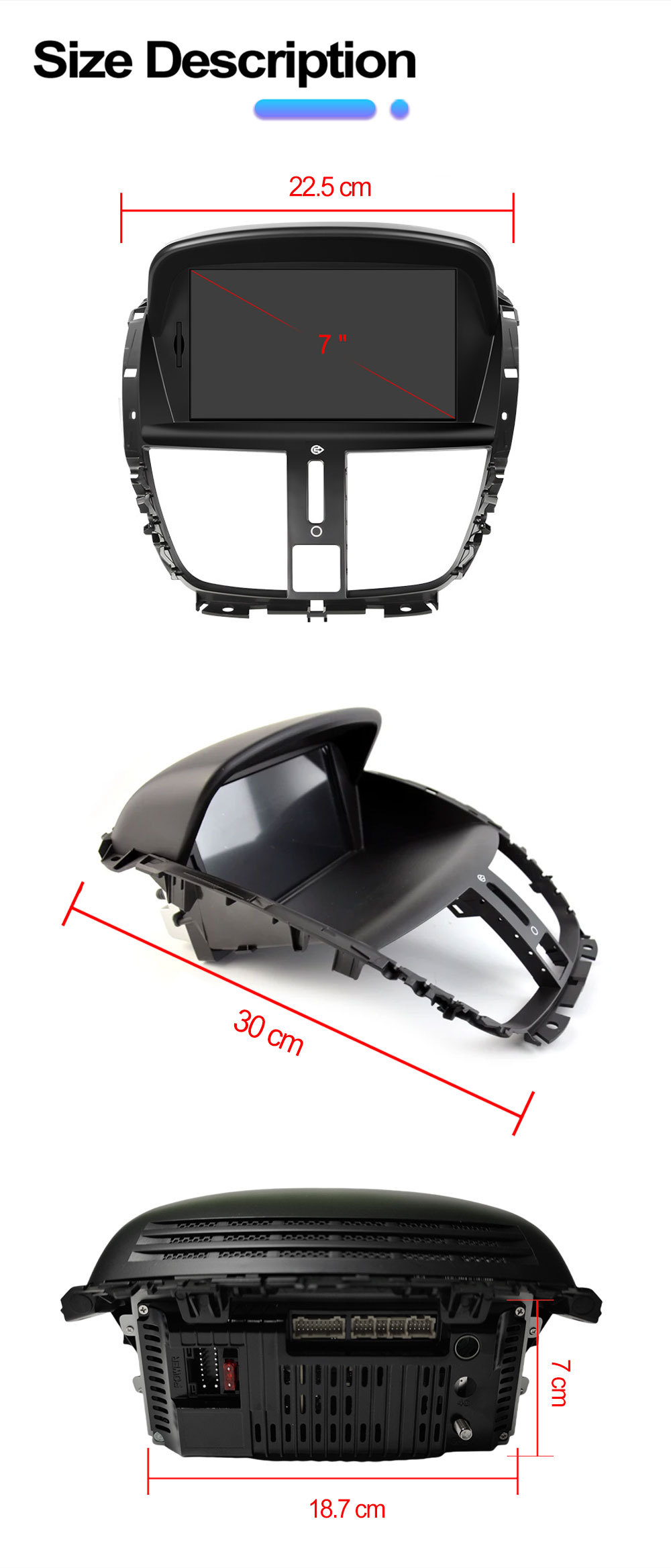 Suitable for 7inch Peugeot 207Cc Android Car Gps High-Definition Screen Mp5 Bluetooth Navigation All-In-One Carplay