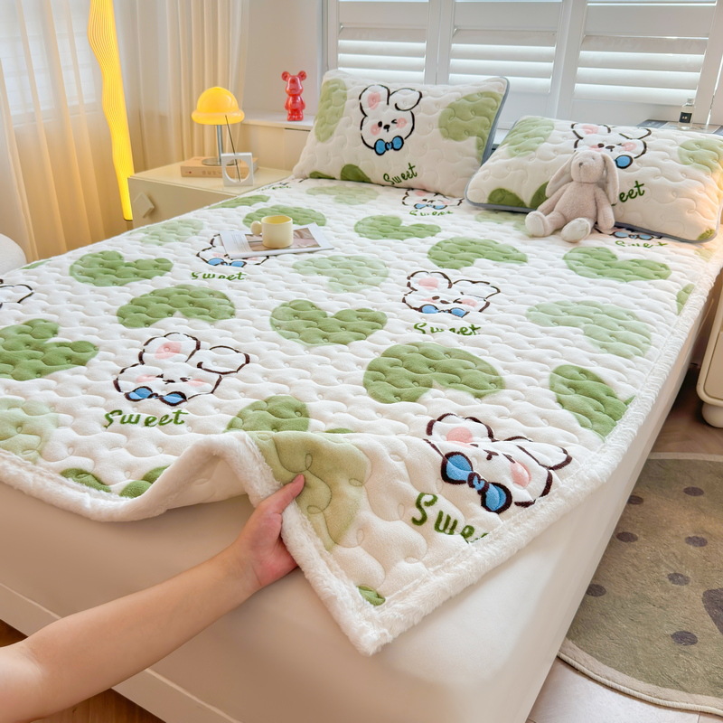Nuevo colchón de leche grueso colchón de cama caliente colchón de franela antiestático colchón de cama caliente rápido