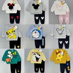 国境を越えた貿易パットパットブランド子供用スウェットシャツ子供服子供スーツプラスベルベットツーピース子供服直販