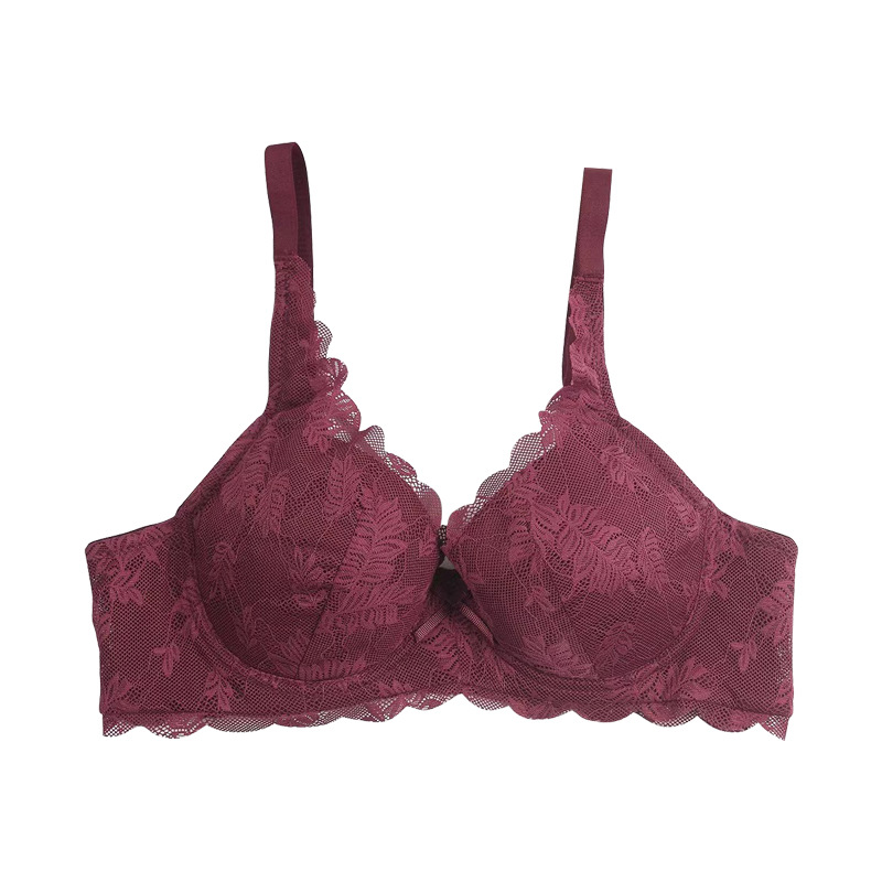 Comercio exterior spot transfronterizo gran tamaño sujetador mujer sin esponja encaje super delgado transpirable cómodo reunido gran pecho pequeño