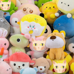 廠家跨境 新款8寸毛絨玩具娃娃機公仔25cm抓機小玩偶婚慶拋灑批發