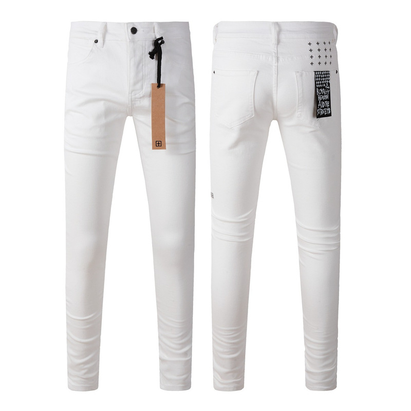 Foreign Trade Cross-Border European and American Trendy Brand Ksubi Hiphop Jeans Slim Fit Ripped Distressed Jeans