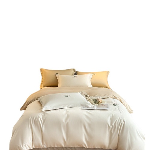 A-class 160-count luxury high-quality long-staple cotton four-piece set pure cotton sheet and duvet cover all-cotton bare sleep skin-friendly bedding set