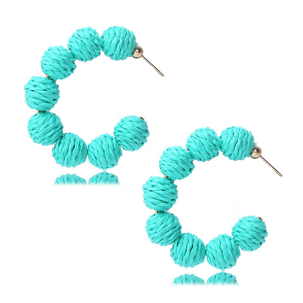 Cute fashionable retro purple blue earrings