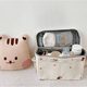 ins Korean DOTO Embroidered Bear Insulation Bag Baby Stroller Storage Bag Insulation Bag Insulation Bag