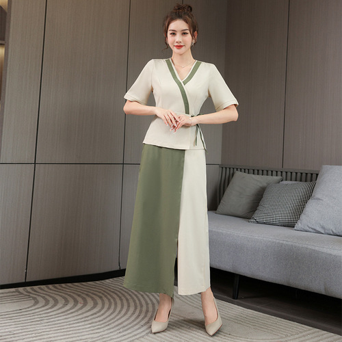 Beauty salon beautician health center clothing temperament foot bath technician work clothes high-end hotel Thai massage work clothes