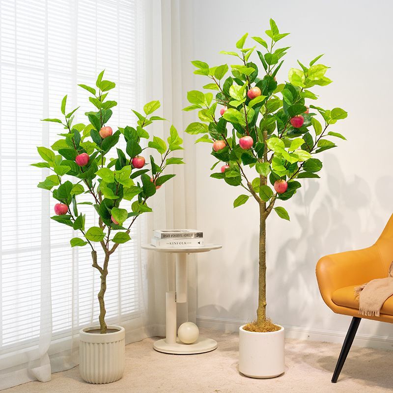 苹果树盆栽轻奢室内仿生假绿植客厅沙发假树落地装饰摆件
