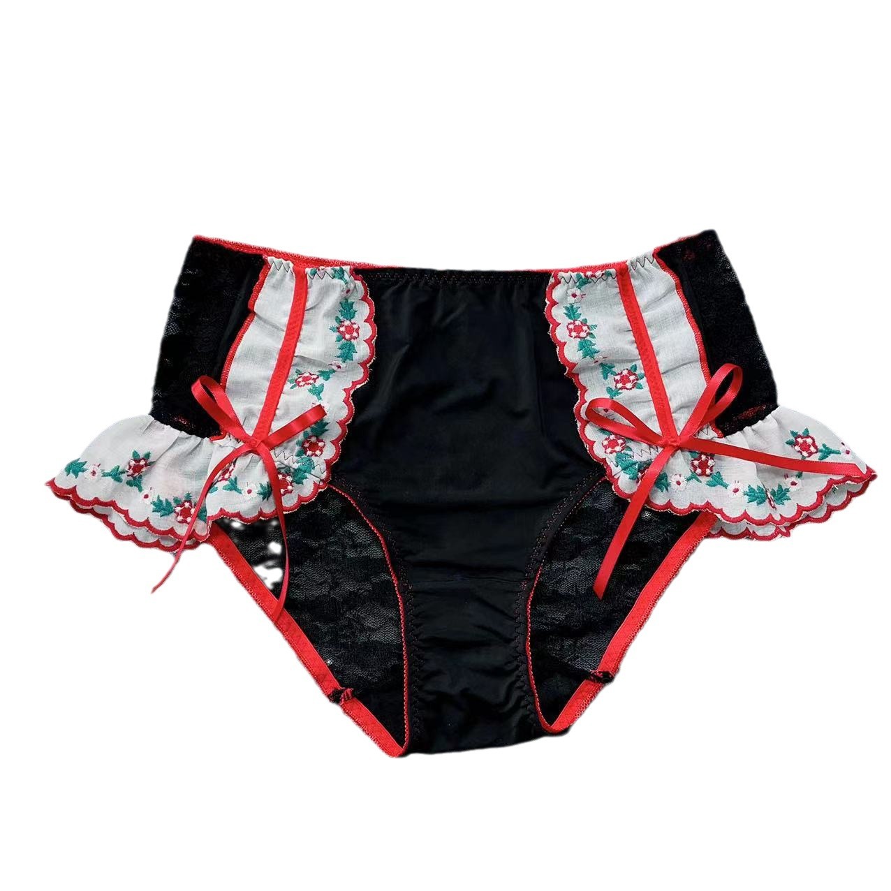 Fabricante al por mayor arco japonés bordado encaje dulce seductor hueco pantalones íntimas sexy