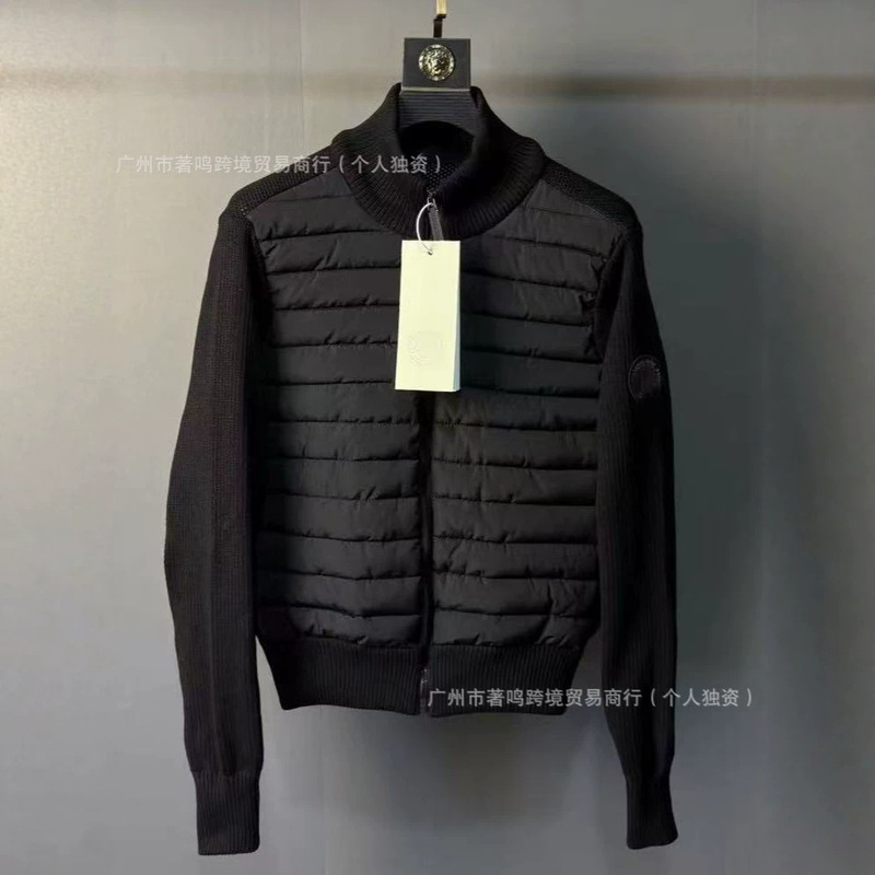 Men's full-zip lightweight down knit jacket, similar to the Canadian style, fashionable and lightweight outerwear Men's full-zip lightweight down knit jacket, similar to the Canadian style, fashionable and lightweight outerwear