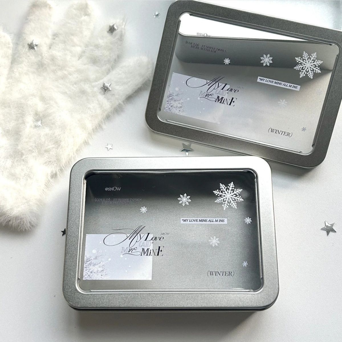 Winter high quality tin box