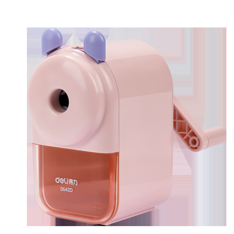 DeLi0642D afilador de lápiz para estudiantes con cuchillo de lápiz de mano afilador de lápiz para niños gran calibre