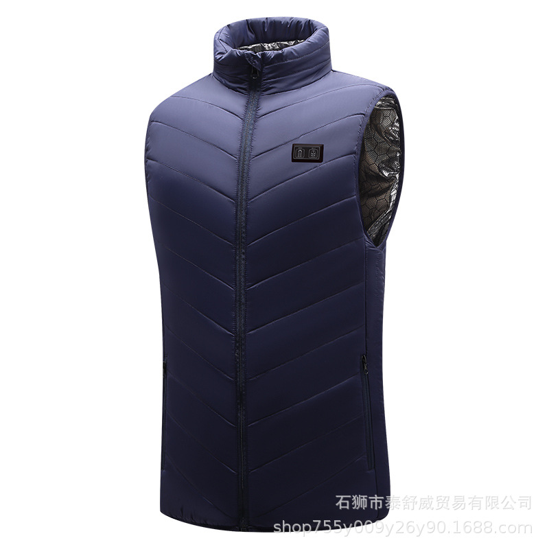 Invierno nuevo chaleco calefactor inteligente deportes al aire libre cálido chaleco calefactor eléctrico control dual 15 zona chaleco calefactor eléctrico