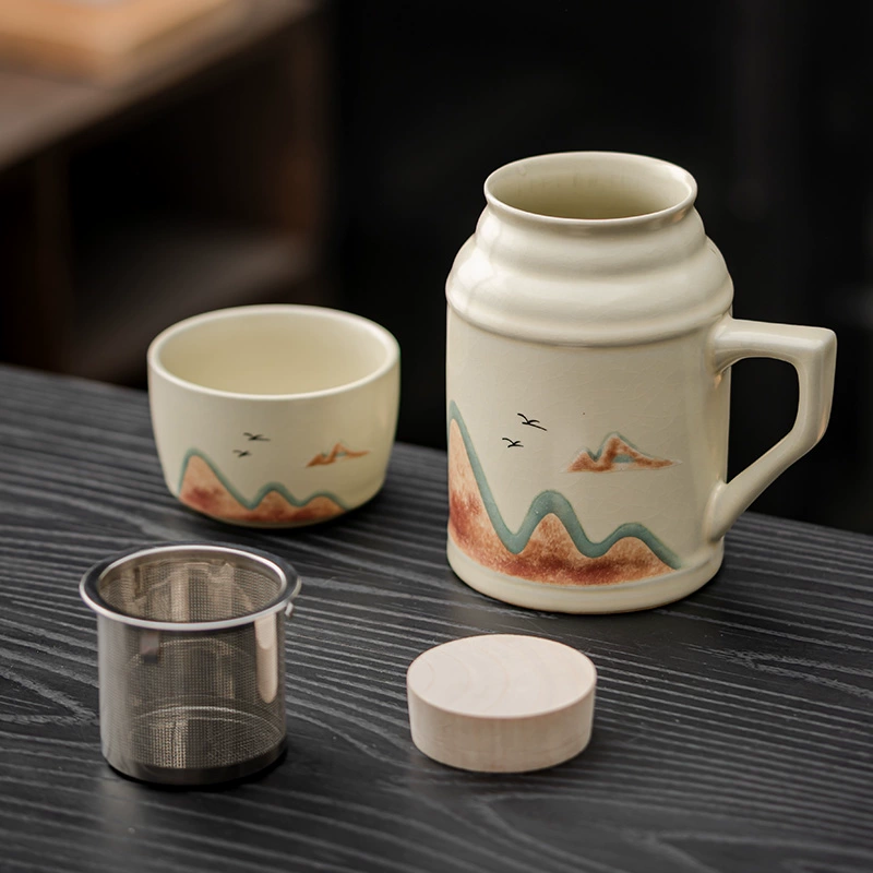 Tea cup, capacious creative cigarette holder for office