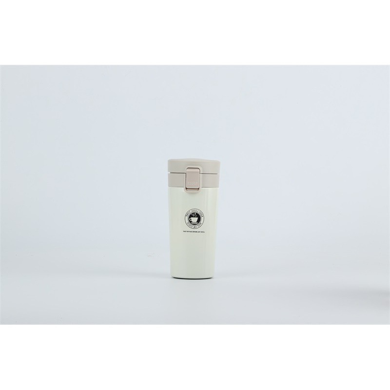 Taza de automóvil creativa de doble vacío de acero inoxidable cubierta de rebote de taza de café de oficina creativa taza de agua de negocios blanca