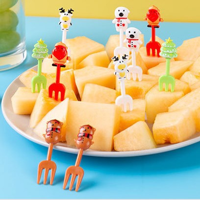 Uso doméstico Cartoon Tenedores para fruta para niños Creativo Animales para niños Set de palillos de plástico para fruta Palillos para fiambrera