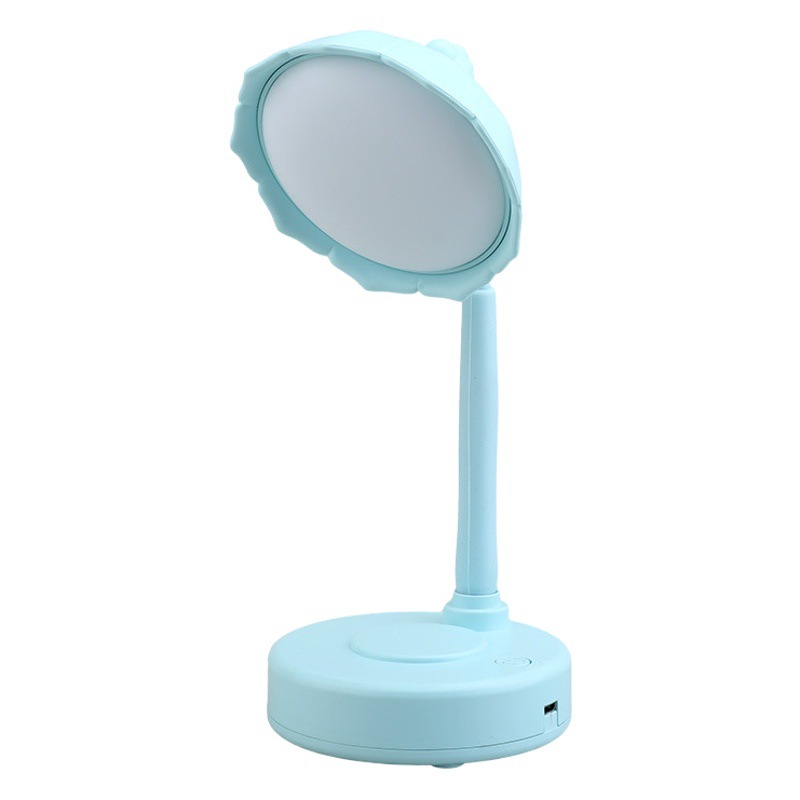 Lámpara de Mesa LED Flor de ABS Recargable USB Portátil para Dormitorio