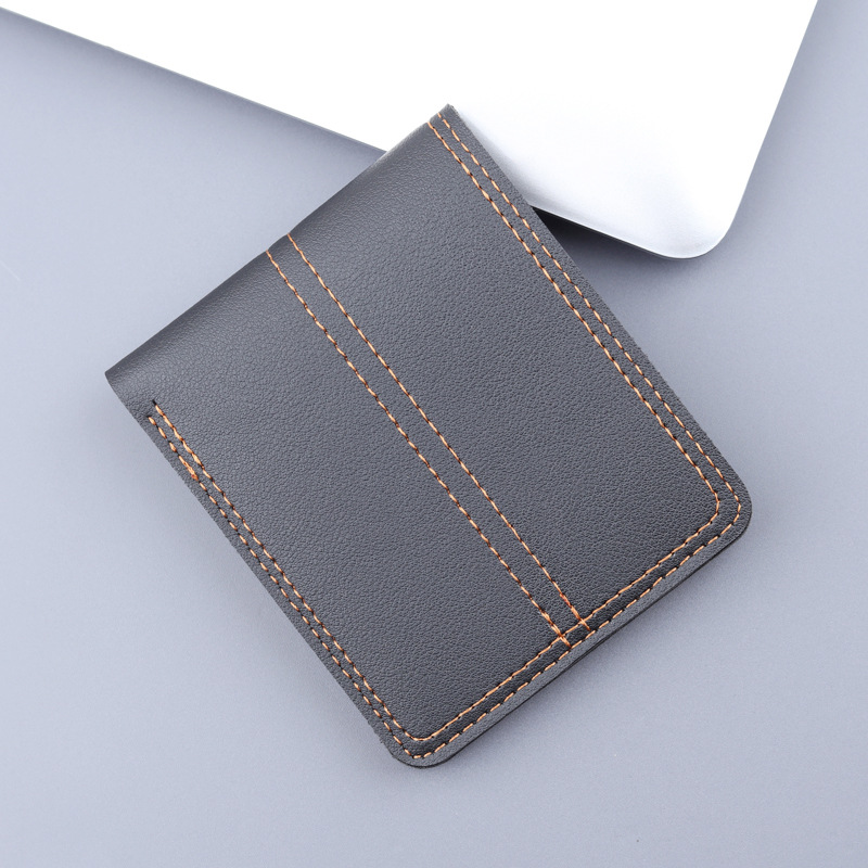 Cartera corta de los hombres titular de la tarjeta de los hombres de cuero suave pequeña cartera poner tarjeta masculina tarjeta cartera mini corto titular de la cartera