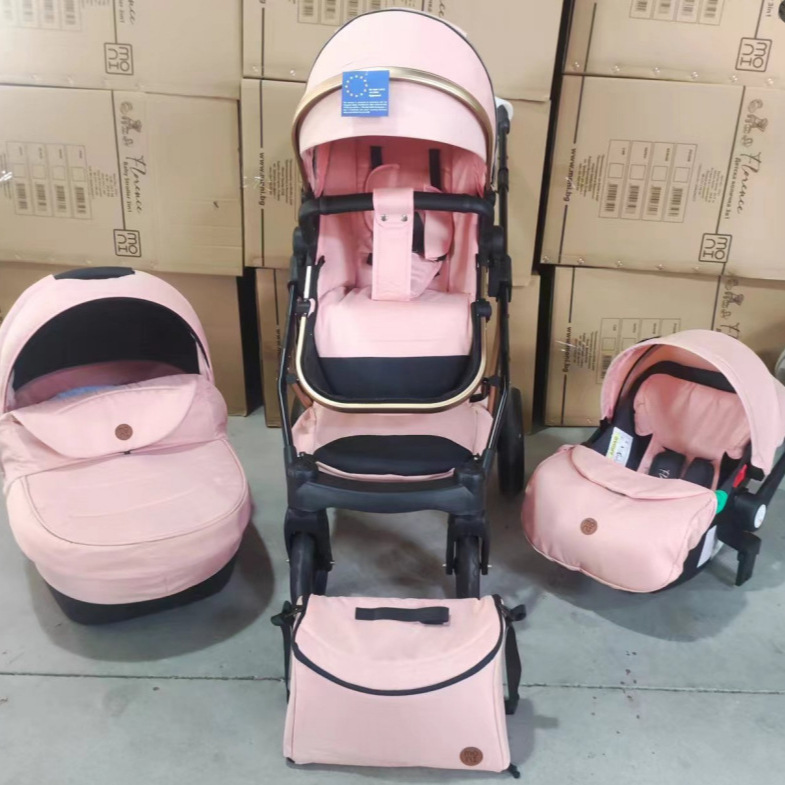 2 a generación caminando artefacto de carro para bebés plegable bebé ligero bi-direccional carro para bebés asiento seguro cesta de dormir