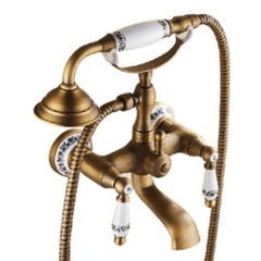 European American style copper antique simple shower shower set concealed shower mixing valve can be sent to extend the pipe