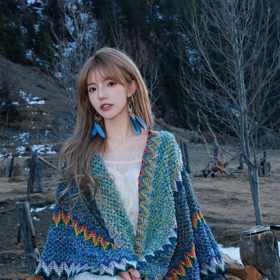 Ethnic trench coat, demi-season cloak, jacket from Yunnan province, vest