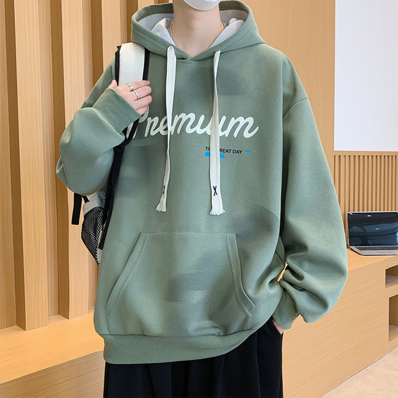 春秋季长袖卫衣男孩初高中学生连帽外套青少年大童男装套头衫上衣|undefined