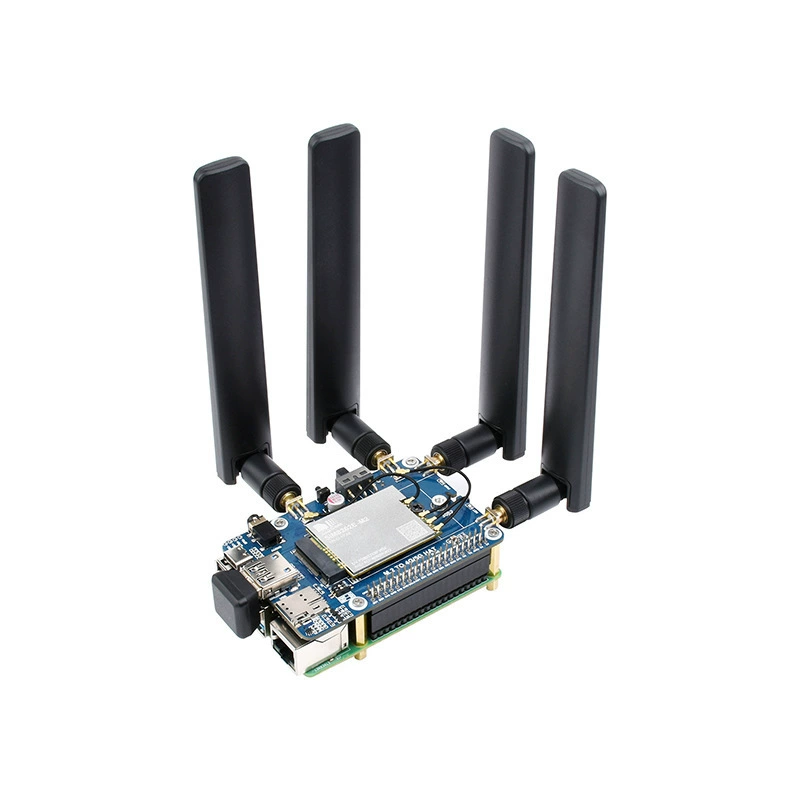 SIM8202G/8262E-M2 Raspberry Pi 5G Communication Expansion Board Four-antenna 5G NSA full network multi-band