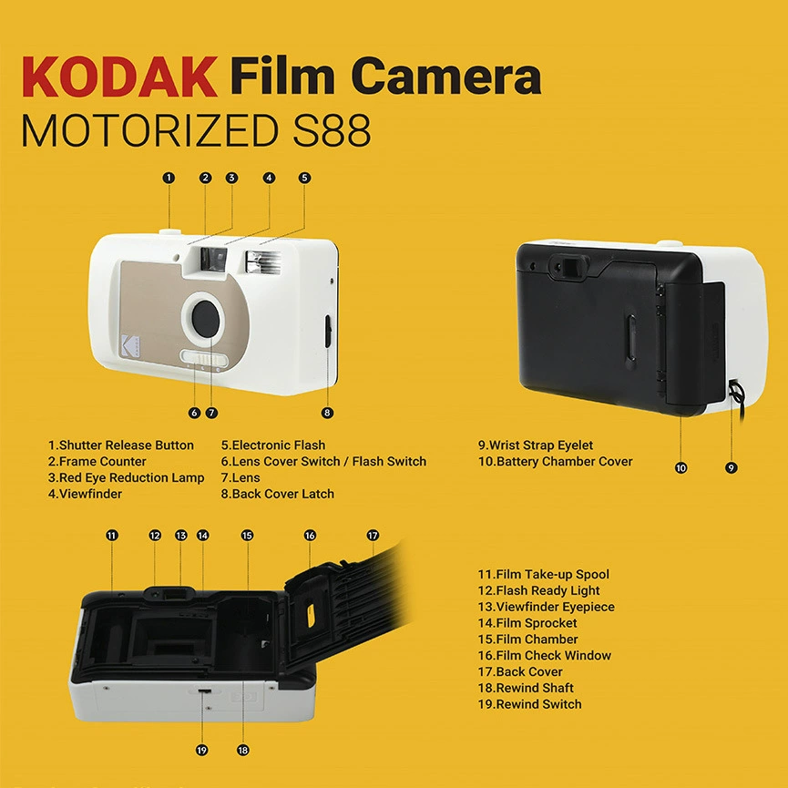 135 Kodak S88 лубы фильм камера ретро-фильм машина фантомная машина одноразовая камера с вспышкой