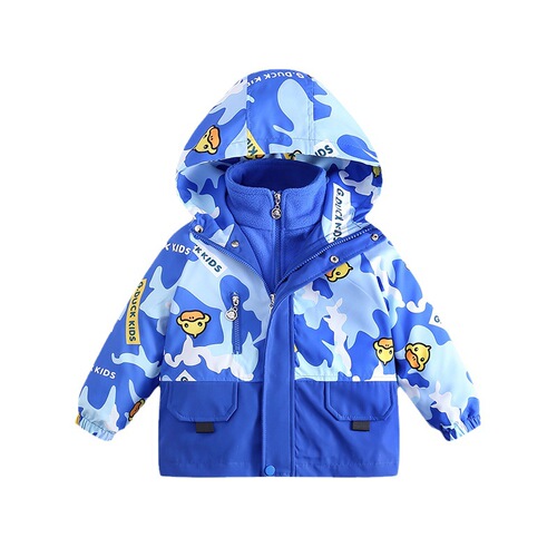 New Yellow Duck Children's Outerwear 3-in-1 Set for Boys and Girls Spring and Autumn Kids' Clothing Baby Kindergarten