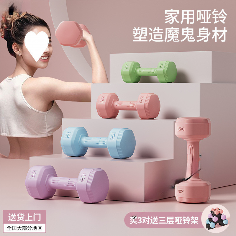 Dumbbells for Women, Fitness Equipment for Home, Slim Belly Barbell, Kettlebells, Children, Teenagers, Female Small Dumbbells, a Pair