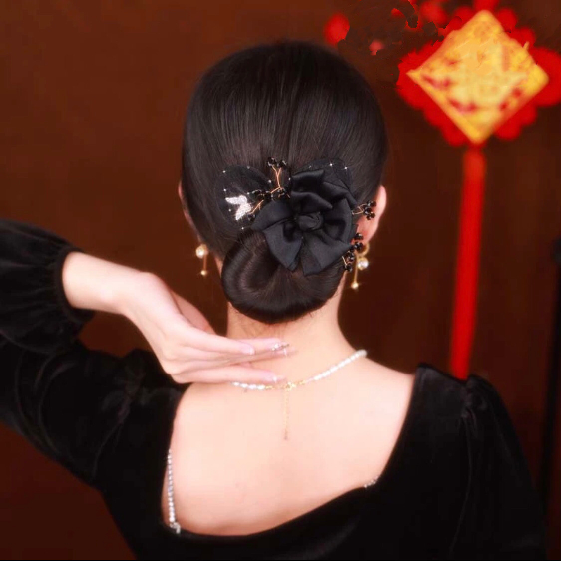 Platino Siya accesorios para el cabello mariposa elegante flor torcedura clip Camelia rizador de pelo Placa de cola de pescado palo de pelo perezoso esencial