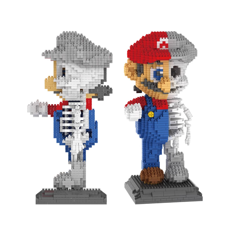 Partículas de diamante ZRK rompecabezas ensamblar bloques de construcción de juguete ensamblar bloques de construcción 7807 cráneo generación María