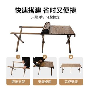 Outdoor Folding Table Outdoor Stall Supplies suit Metal Barbecue Self-driving Tour Portable Egg Roll Table Camping Table and Chair