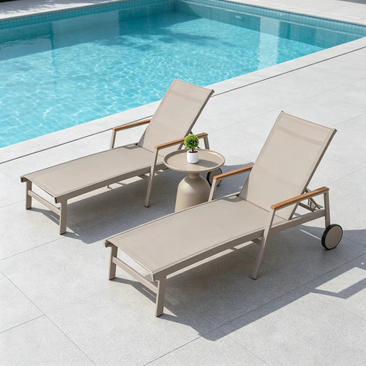 Cama al aire libre sillón junto a la piscina sillón al aire libre balcón terraza terraza sillón de playa impermeable