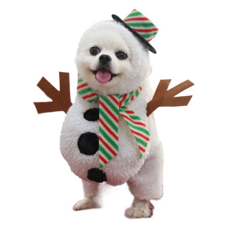 Otoño e Invierno, nuevos suministros divertidos para perros y mascotas, ropa navideña para gatos, ropa de transformación de muñeco de nieve, ropa para perros y gatos