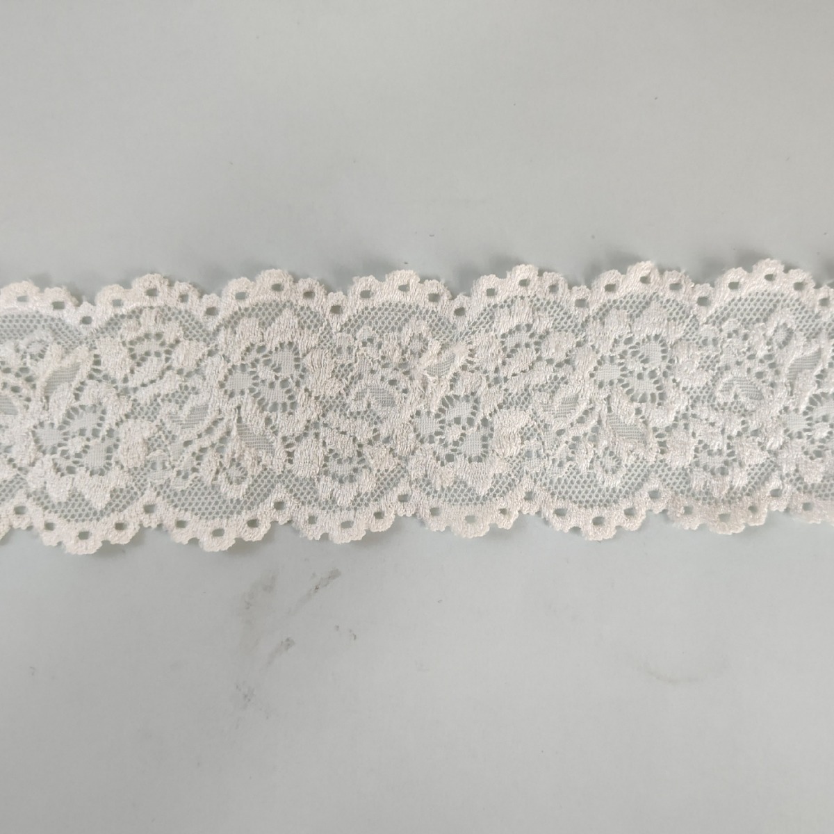 6.5cm锦氨纶蕾丝弹力花边内衣辅料白色diy针织服装服饰配饰批发