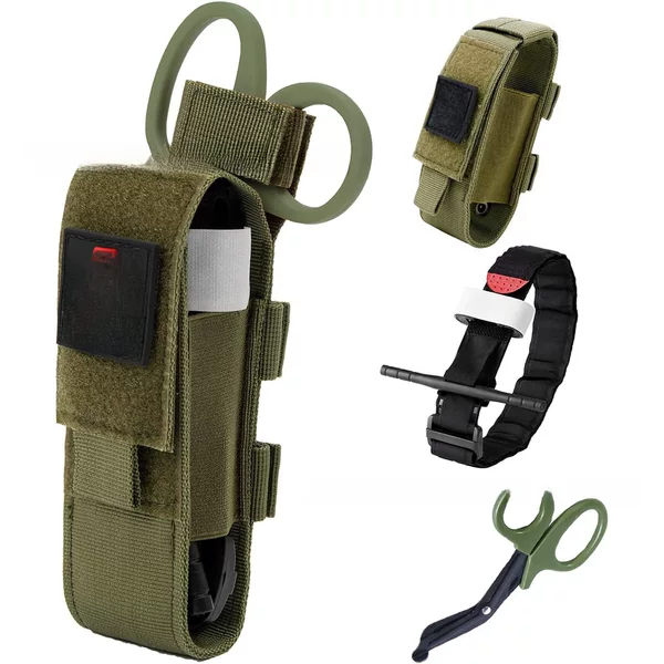 Tactical tourniquet combination suit cat tourniquet gauze scissors tourniquet bag medical bag Amazon same style