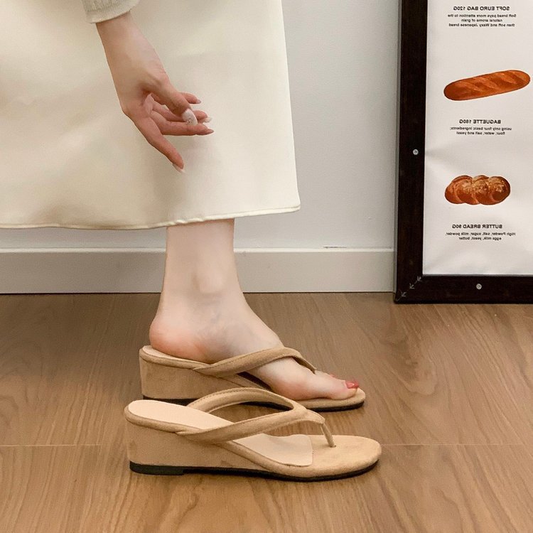 Retro estilo francés de pendiente flip flops para mujeres de verano usar 06 nuevo con falda sandalias de hadas sandalinas de playa