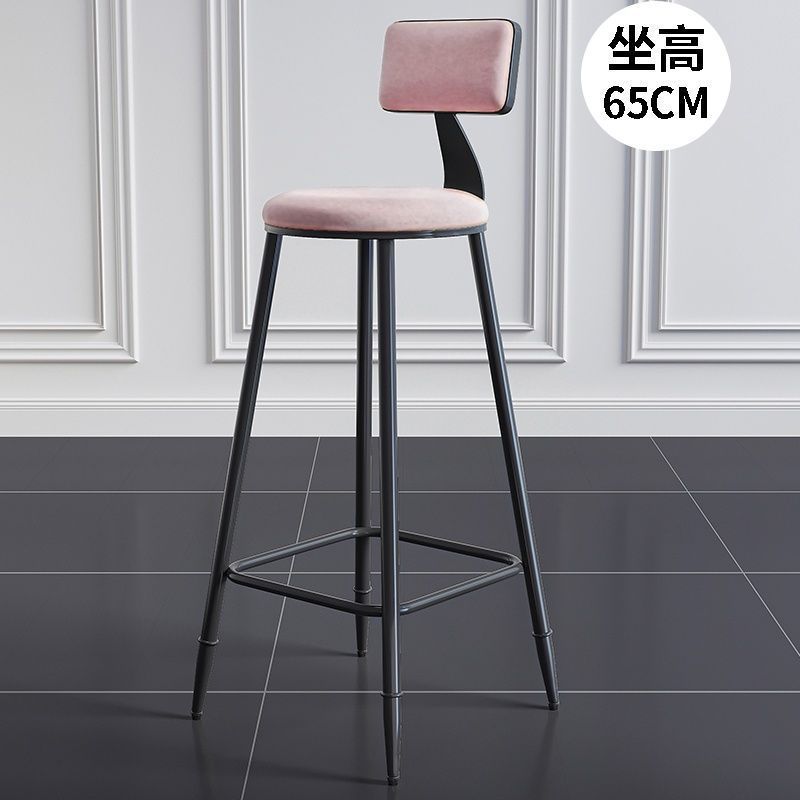 Silla de bar de hierro forjado simple taburetes de bar modernos para comidas caseras respaldados taburetes de bar de lujo ligero image 18