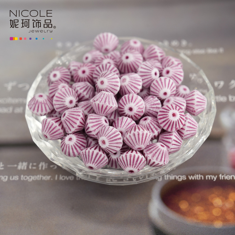 Importado checo Baosha cuentas de linterna de vidrio con cuentas hechas a mano Pulsera de 11mm accesorios de material de bricolaje alrededor de 100 piezas