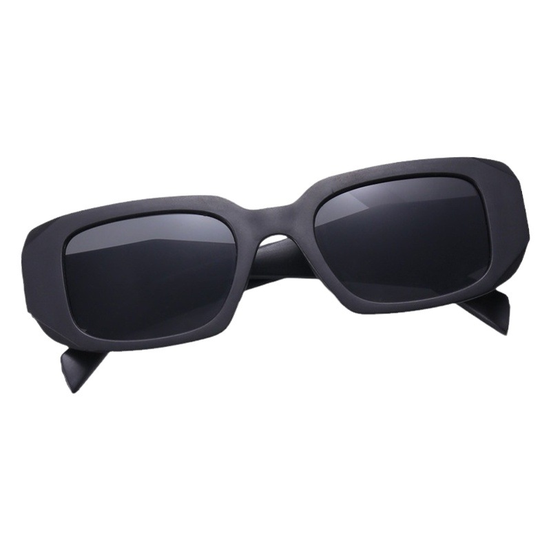 Moda nueva caja retro personalizado corte angular espejo piernas mostrar cara pequeña moda calle tiro esencial gafas de sol