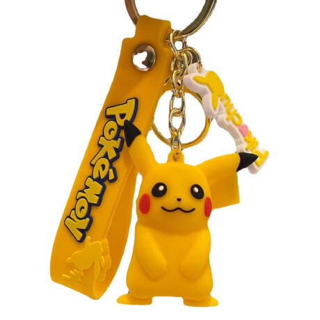 Cartoon Keychains Cartoon Pikachu keychain pendant creative small commodity stud