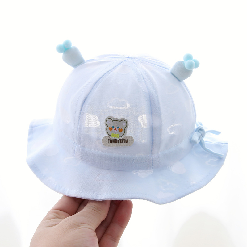 Sombreros para bebés primavera y otoño delgados lindos bebés sombreros solares para hombres y mujeres sombreros pescadores recién nacidos sombreros de verano