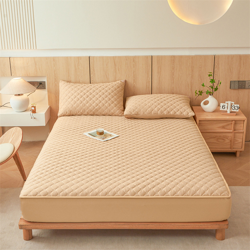 2025 nuevo estilo algodón puro 13372 sábana acolchada funda protectora de colchón Simmons cómoda funda de cama antideslizante