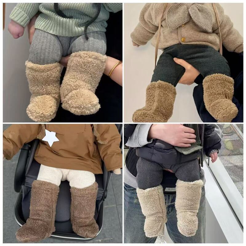 Baby Socks, Leg Warmers, Baby Shoes and Socks, Floor Socks, Lamb Wool Socks, Non-Slip, Toddler Socks That Don'T Restrict Legs, Thickened for Winter Warmth