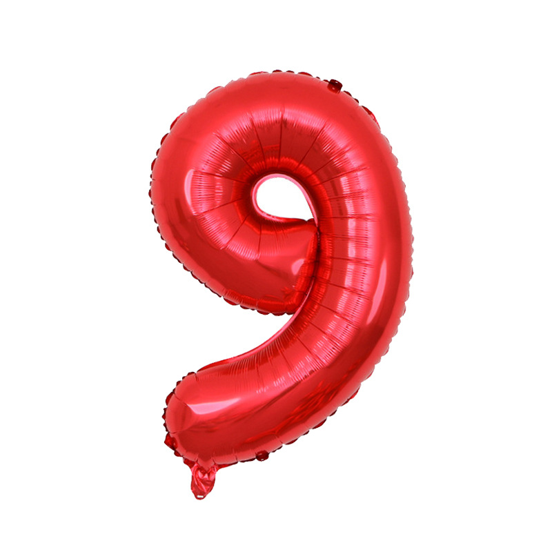 Versión americana verde digital flotante vacío globo de película de aluminio 32 pulgadas oro medio globo digital 34 pulgadas globo decoración al por mayor