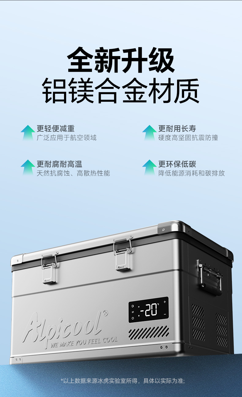 Ice Tiger's New Portable Car Refrigerator for Outdoor Camping, Suitable for Cars, Suvs, and Pickup Trucks, with Large Capacity for Refrigeration and Freezing