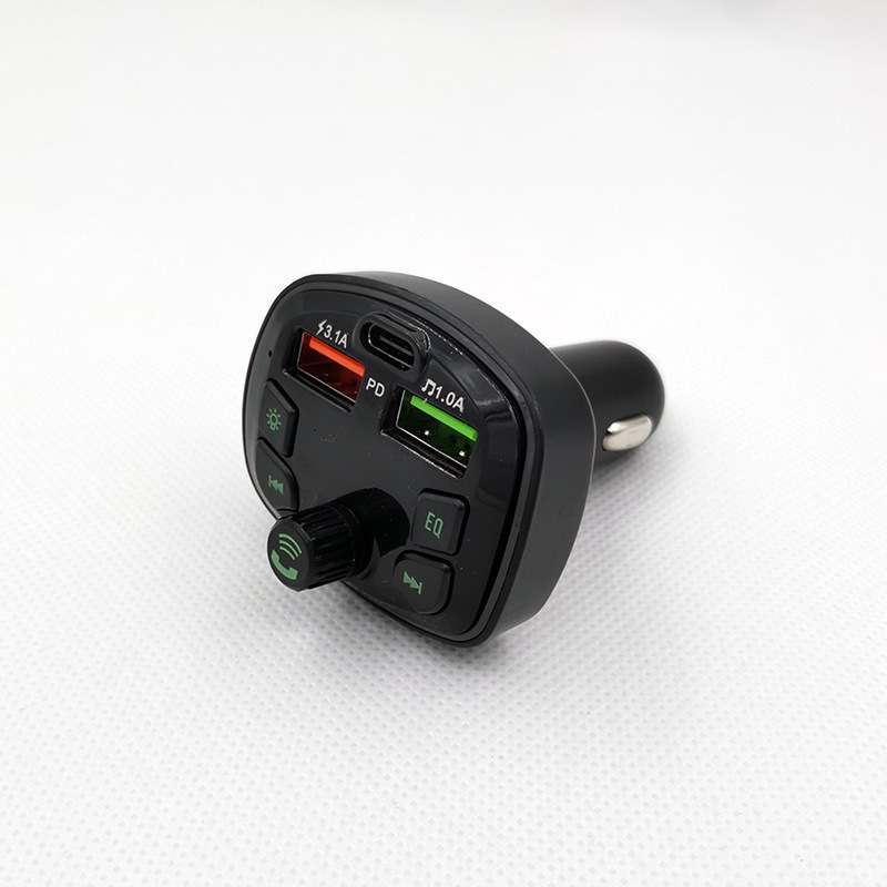 Cross-border E-commerce Direct Sales Car BlUetooth MP3 Player Hands-free Call Voice AnnoUncement PD Fast Charging U Disk